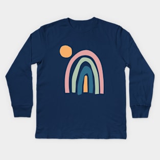 Boho Rainbow #2 Kids Long Sleeve T-Shirt